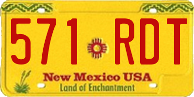 NM license plate 571RDT