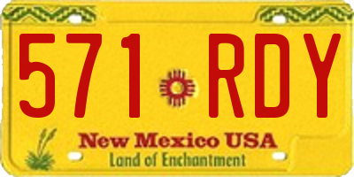 NM license plate 571RDY