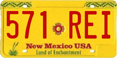 NM license plate 571REI