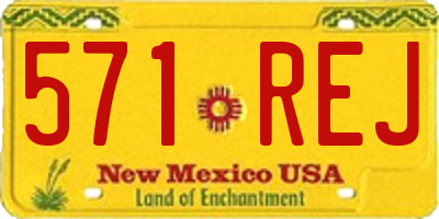 NM license plate 571REJ