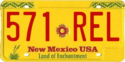 NM license plate 571REL