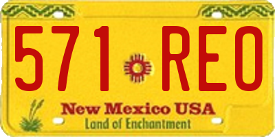 NM license plate 571REO