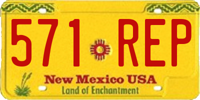 NM license plate 571REP