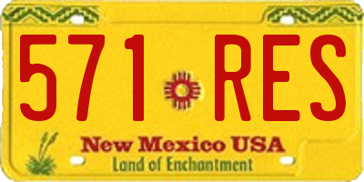 NM license plate 571RES