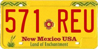 NM license plate 571REU