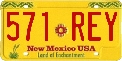 NM license plate 571REY