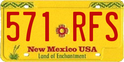 NM license plate 571RFS