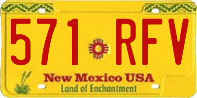 NM license plate 571RFV