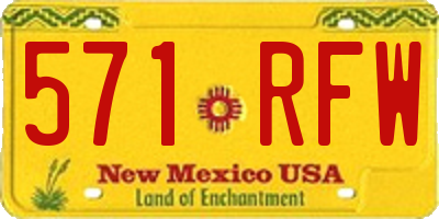 NM license plate 571RFW