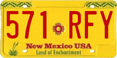 NM license plate 571RFY
