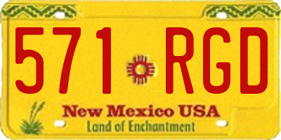 NM license plate 571RGD