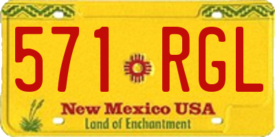 NM license plate 571RGL