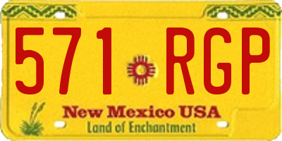 NM license plate 571RGP