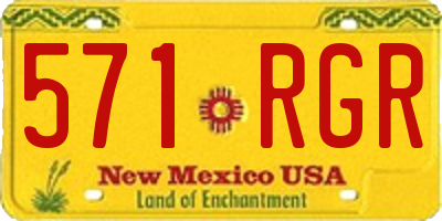 NM license plate 571RGR