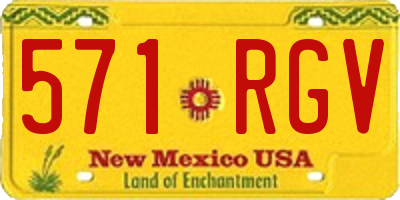 NM license plate 571RGV