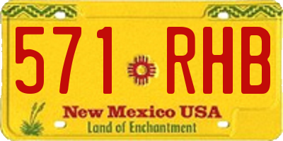 NM license plate 571RHB