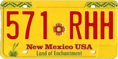 NM license plate 571RHH