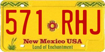 NM license plate 571RHJ