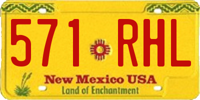NM license plate 571RHL