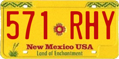 NM license plate 571RHY