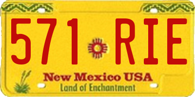 NM license plate 571RIE
