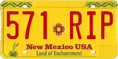 NM license plate 571RIP