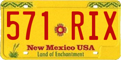 NM license plate 571RIX