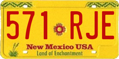 NM license plate 571RJE