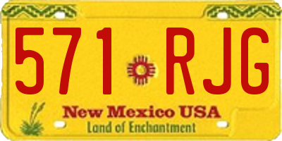 NM license plate 571RJG
