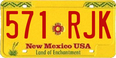 NM license plate 571RJK