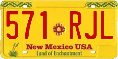 NM license plate 571RJL