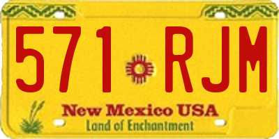 NM license plate 571RJM