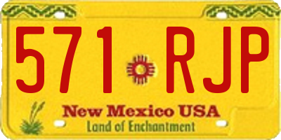 NM license plate 571RJP