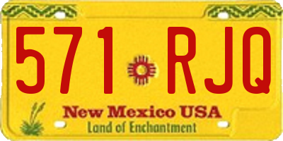 NM license plate 571RJQ