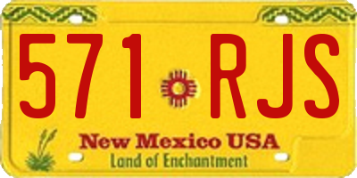 NM license plate 571RJS