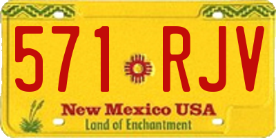 NM license plate 571RJV