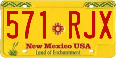 NM license plate 571RJX