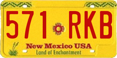 NM license plate 571RKB