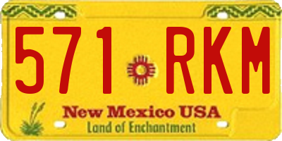 NM license plate 571RKM
