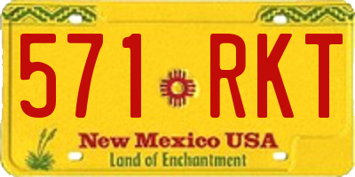 NM license plate 571RKT