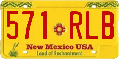 NM license plate 571RLB