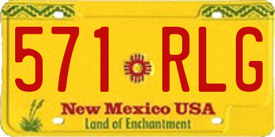 NM license plate 571RLG