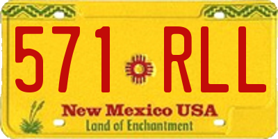 NM license plate 571RLL