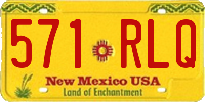 NM license plate 571RLQ