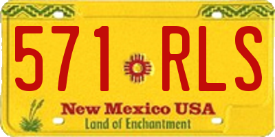 NM license plate 571RLS