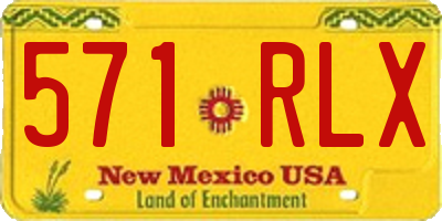 NM license plate 571RLX