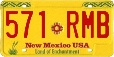 NM license plate 571RMB