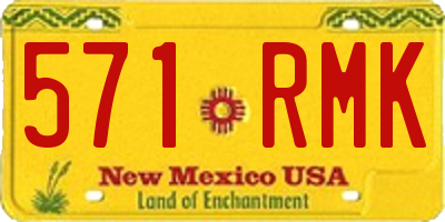 NM license plate 571RMK