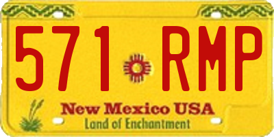 NM license plate 571RMP