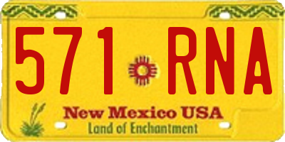 NM license plate 571RNA